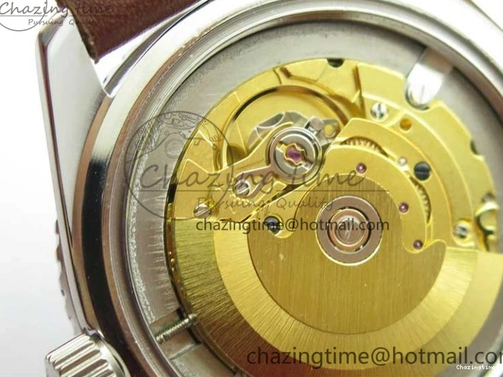 0408 Vintage Seamaster 300 Date T SS B12 Black Dial On Brown Leather Strap A2836 (Free Nylon Strap) WeatherProof 7911